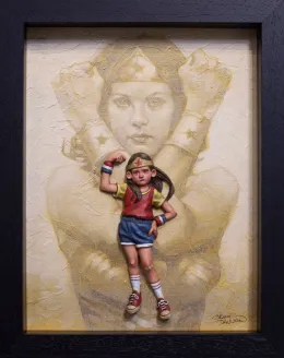 It's A Wonderful Life (Wonder Woman) - 3D Sculpture Art - Framed