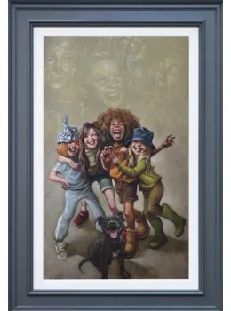 It's All About The Friends You Meet Along The Way - Canvas - Grey Framed