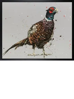 Jack The Pheasant - Canvas - Artist Proof Black Framed - Framed Box Canvas