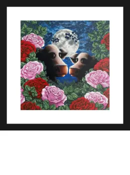 Kiss From A Rose - Black Framed