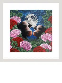Kiss From A Rose - White Framed