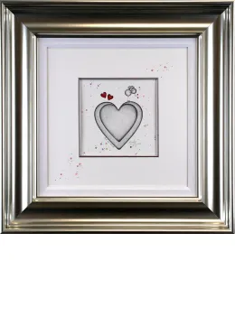 Kiss Me Quick - Original Sketch - Silver Framed