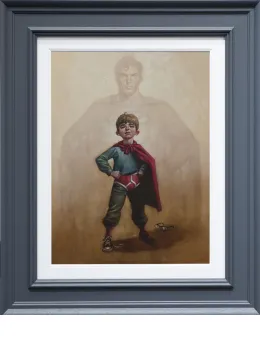 Lad Of Steel - Canvas - Grey Framed