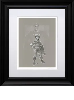 Lad Of Steel - Sketch - Original - Framed