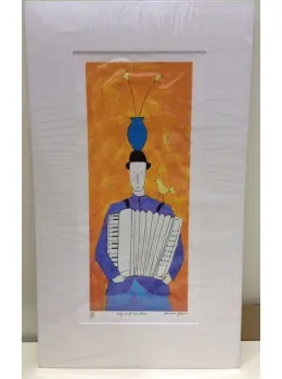 Lady & Accordion - Print only