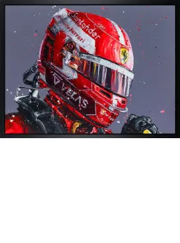 Leclerc '22 - Canvas - Artist Proof Black Framed - Framed Box Canvas