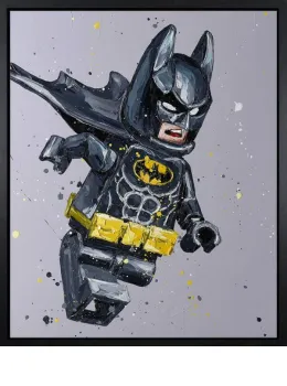 Lego Batman - Canvas - Artist Proof Black Framed - Framed Box Canvas