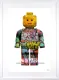Lego Man Street - White Background - Small Size - White Framed