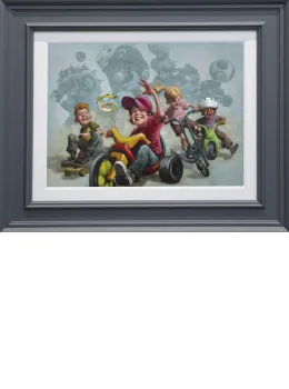 Let's A Go - Canvas - Grey Framed