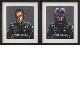 Lewis - Seven Time World Champion - 3D Lenticular - Framed