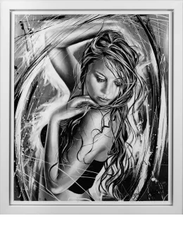 Locked Inside - Original On Aluminium - Framed - Framed Box Canvas