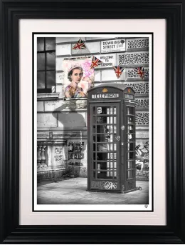 London's Calling - Ma'am - Artist Proof Black Framed