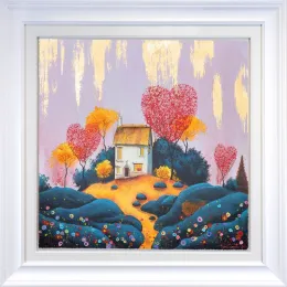 Love Hut I - White Framed