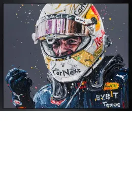Max Verstappen '22 - Canvas - Artist Proof Black Framed - Framed Box Canvas