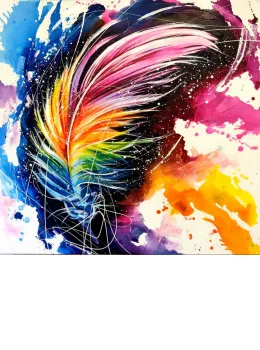 Message Of Love - Original On Canvas - Box Canvas