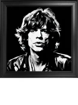 Mick - Fabrica Collection, Monochrome (On Velvet) - Framed