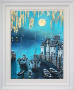 Moon River - White Framed