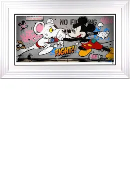 Mouse Fight II (The Rematch) - Artist Proof White Framed