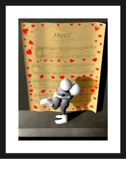 Music - When Music Sounds (XL) - On Paper - Black Framed