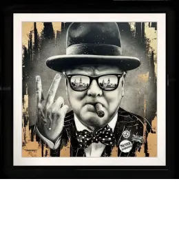 Never Surrender - Original - Black Framed