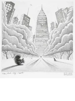 New York City Hearts - Sketch - Mounted