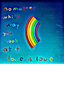 No Matter Which Way You Look At It, Love Is Love - Paper - White Framed