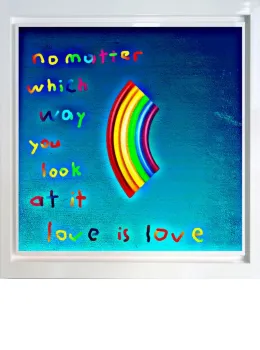 No Matter Which Way You Look At It, Love Is Love - Canvas - White Framed