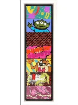 Odd Block I - Original - White Framed