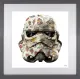 Old-School - White Background - Regular Size - Grey Framed