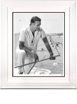 On Vacation II (Black & White) - White Framed