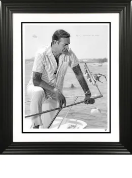 On Vacation II (Black & White) - Artist Proof Black Framed