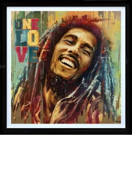 One Love (Colour) - Original - Black Framed