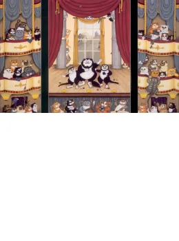 O'Sole Meow (Triptych) - Mounted