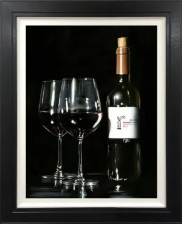 Partners In Wine - Canvas - Black Framed