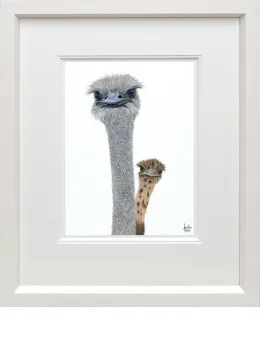 Peekaboo - Paper - White Framed
