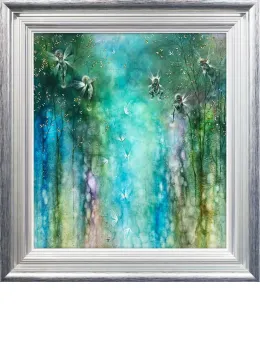 Pixie Hollow - Silver-Blue - Framed