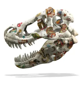 Prehistoric - White Background - Small Size - Mounted