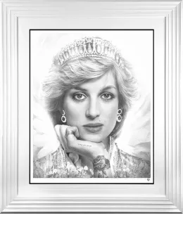 Public Life And Love (Black & White) - White Framed
