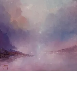 Purple Haze - Original - White Framed