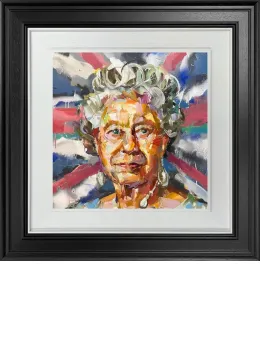 Queen Elizabeth II - Jubilee - Miniature - Black Framed