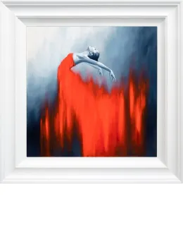 Red Dancer - White Framed