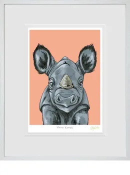Rhino Rumble - White Framed
