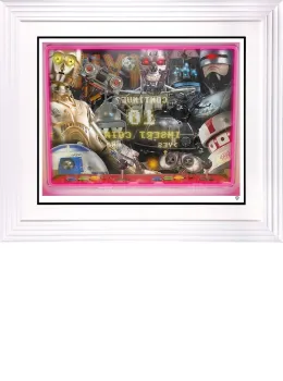 Robot's Arcade - Artist Proof White Framed