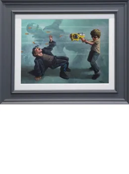 Rodger The Dodger - Canvas - Grey Framed