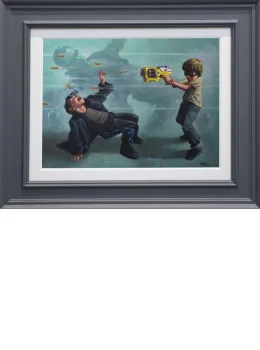 Rodger The Dodger - Deluxe Canvas - Grey Framed