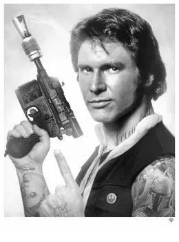 Scoundrel (Black & White) - Mounted