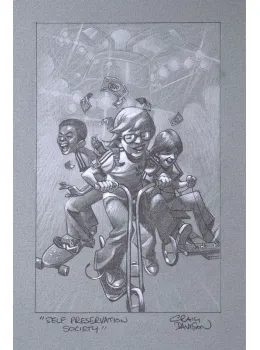 Self Preservation Society - Sketch - Mounted