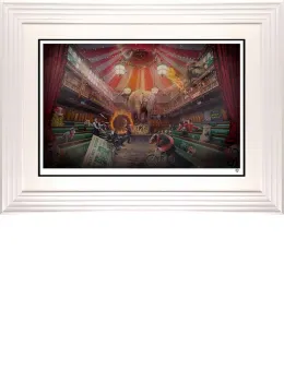 Send In The Clowns - White Framed