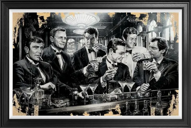 Shaken Not Stirred - Original - Black Framed Shaken Not Stirred - Original - Black Framed