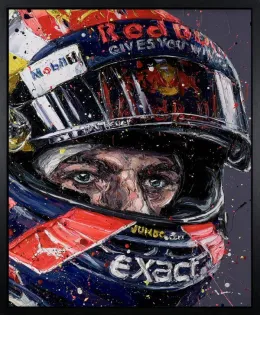 Simply Lovely (Max Verstappen) - Canvas - Artist Proof Black Framed - Framed Box Canvas